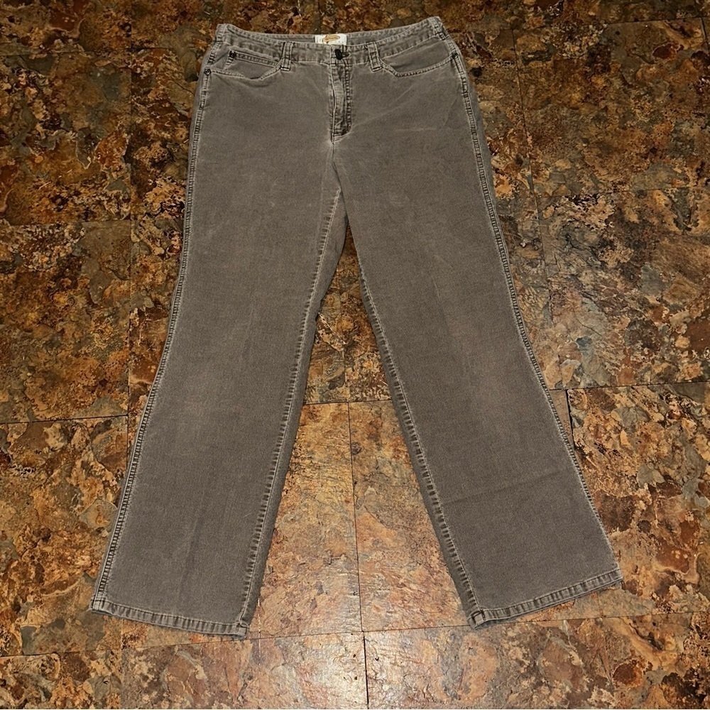 Talbots Women’s Straight Leg Corduroy Stretch Jeans Tan Size 8 Boot Cut Chino